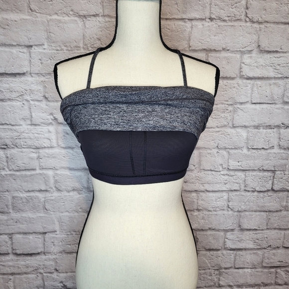 Lululemon Power Y tank Heathered Black gray racerback thin straps tank top sz 4 - Picture 10 of 11